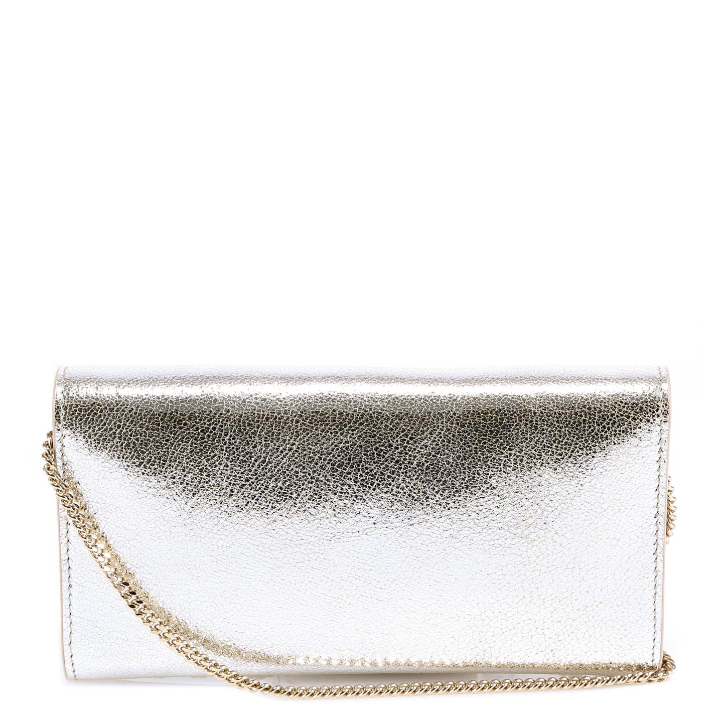 Clutch in pelle metallizzata