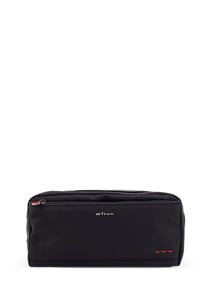 Beauty case in nylon con logo frontale