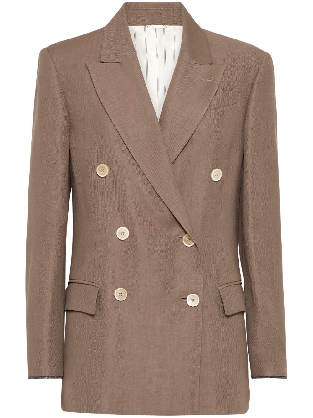 Blazer in twill con dettaglio Monili