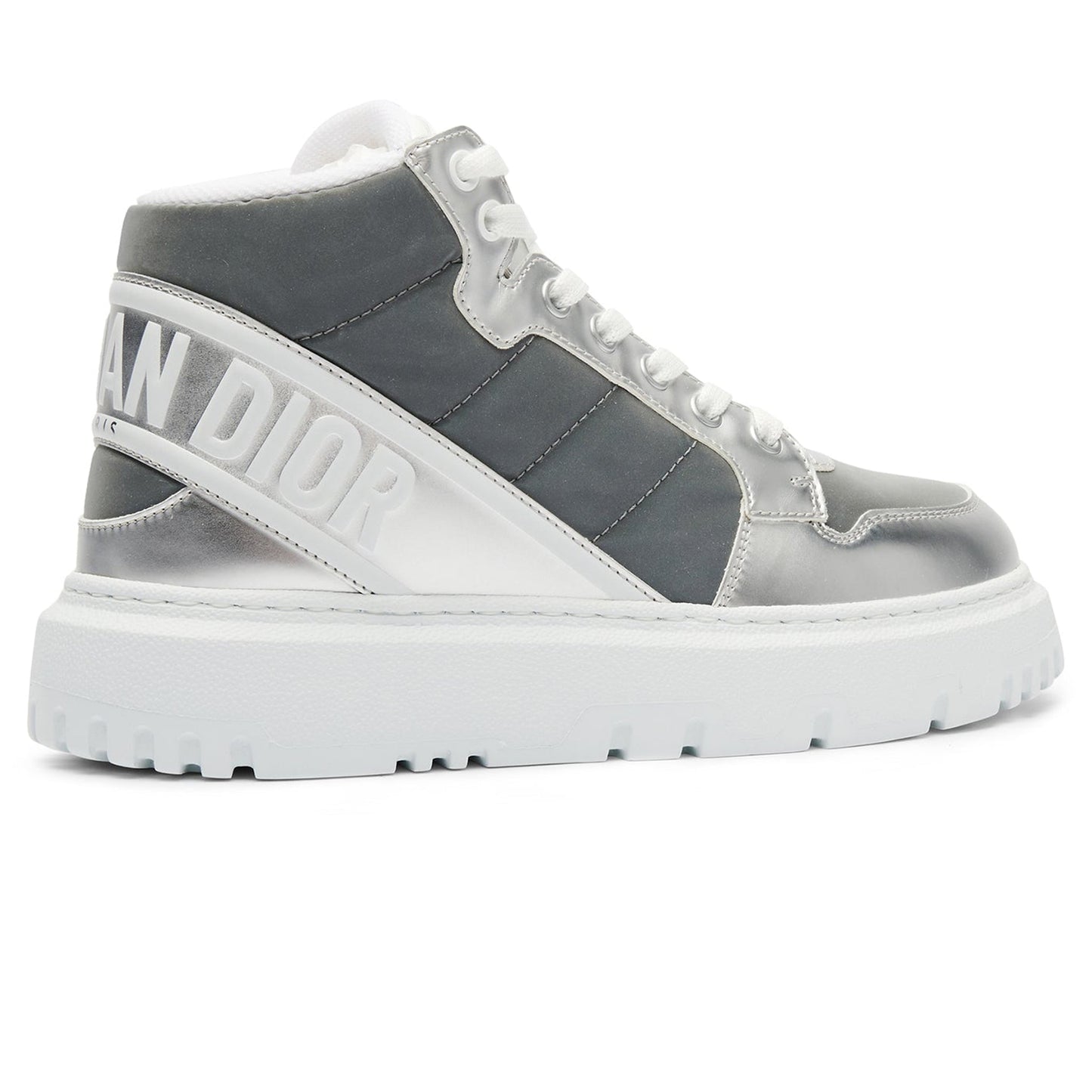 Dior D-Player Grey Reflective Quilted Nylon Trainer (No Box)