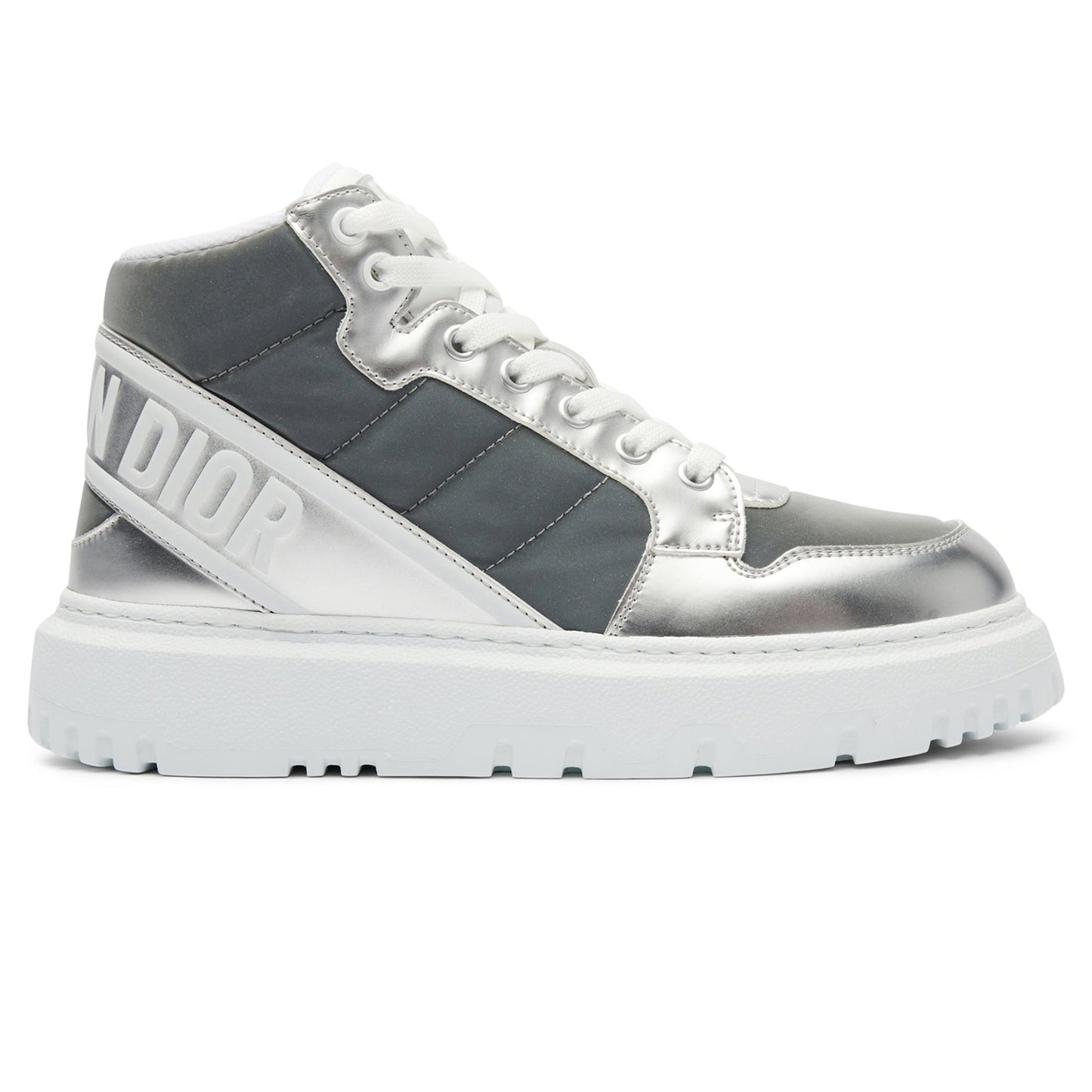 Dior D-Player Grey Reflective Quilted Nylon Trainer (No Box)