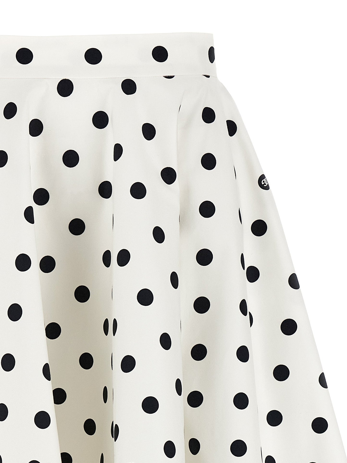 Polka Dot Skirt Gonne Bianco