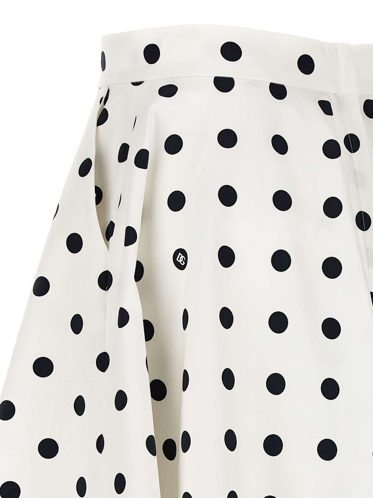 Polka Dot Skirt Gonne Bianco