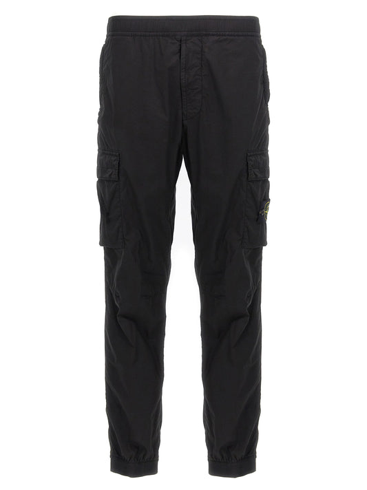 Logo Patch Cargo Pantaloni Nero