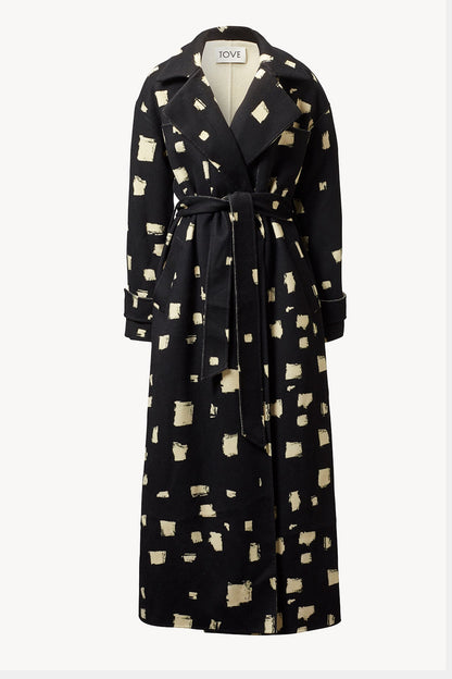 Black and Cream Loren Coat