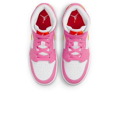 Air Jordan 1 Mid Pinksickle Safety Orange (GS)