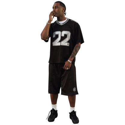 Broken Planet Black Silver Football Jersey