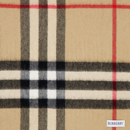 Burberry Check Cashmere Beige Scarf