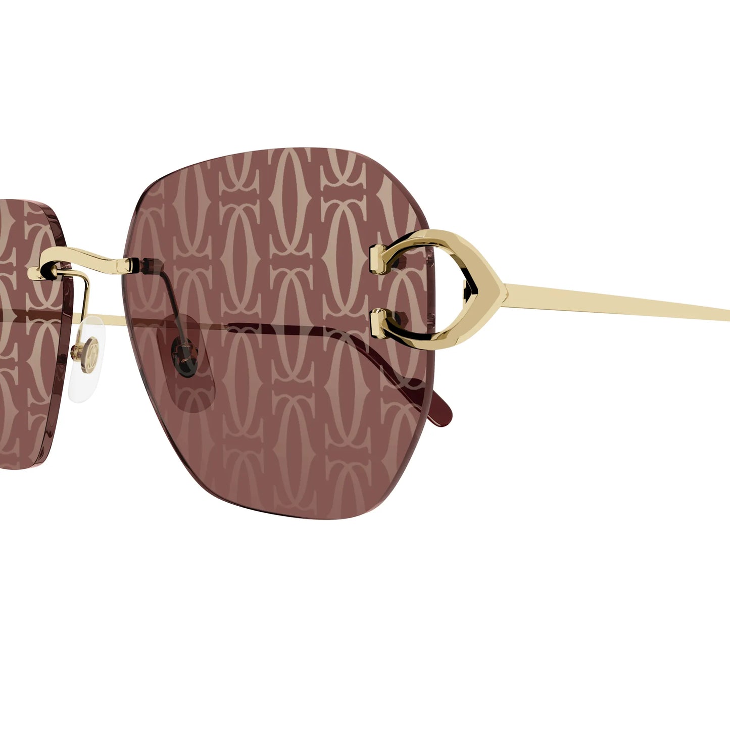 Cartier Eyewear CT0394S-003 Gold Red Sunglasses