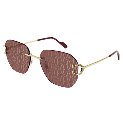 Cartier Eyewear CT0394S-003 Gold Red Sunglasses