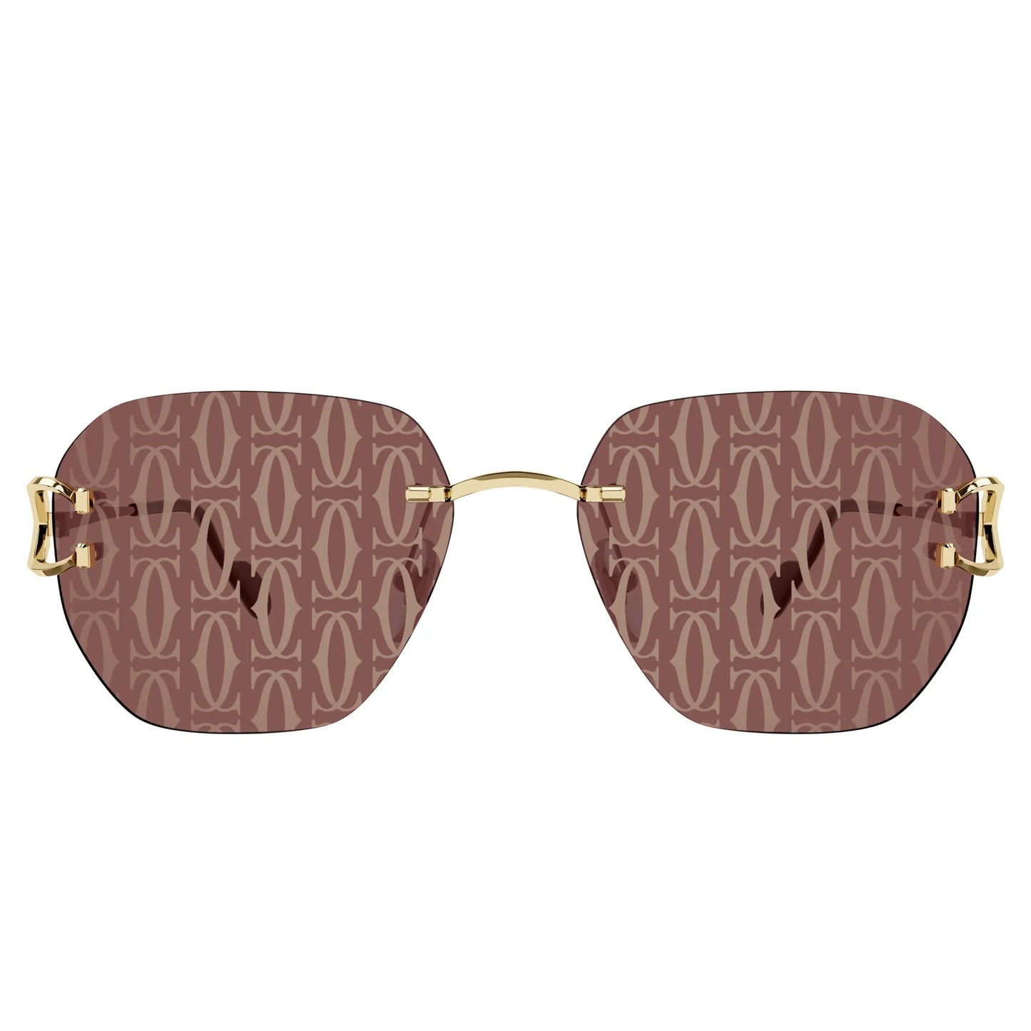 Cartier Eyewear CT0394S-003 Gold Red Sunglasses