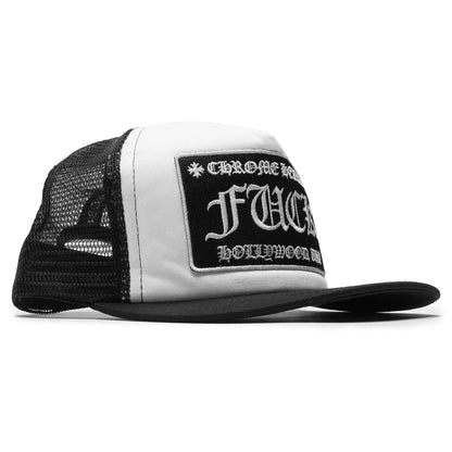 Chrome Hearts Fuck Hollywood White Black Trucker Cap