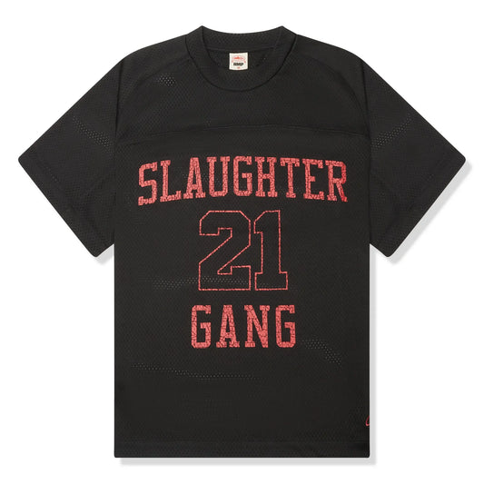 Corteiz x Slaughter Gang 21 Savage Mesh Black T Shirt