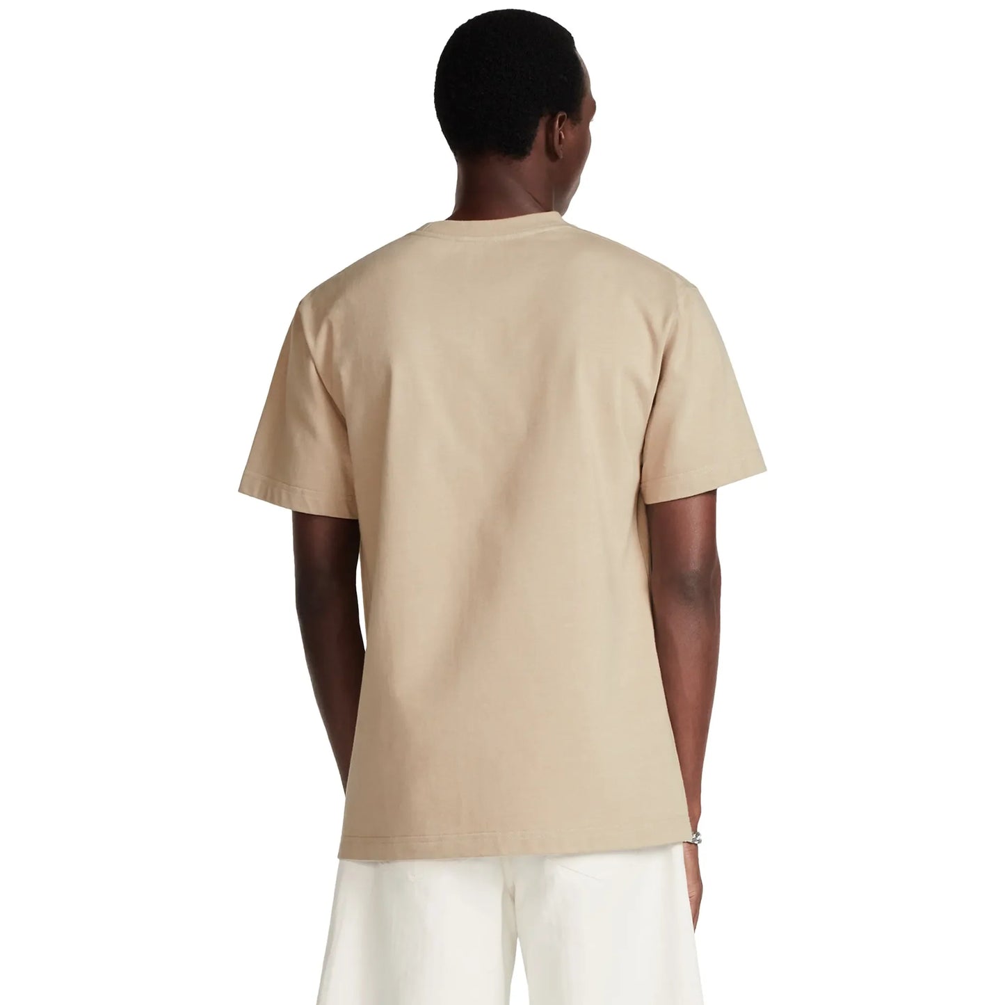 Dior CD Icon Relaxed Fit Cotton Beige T Shirt