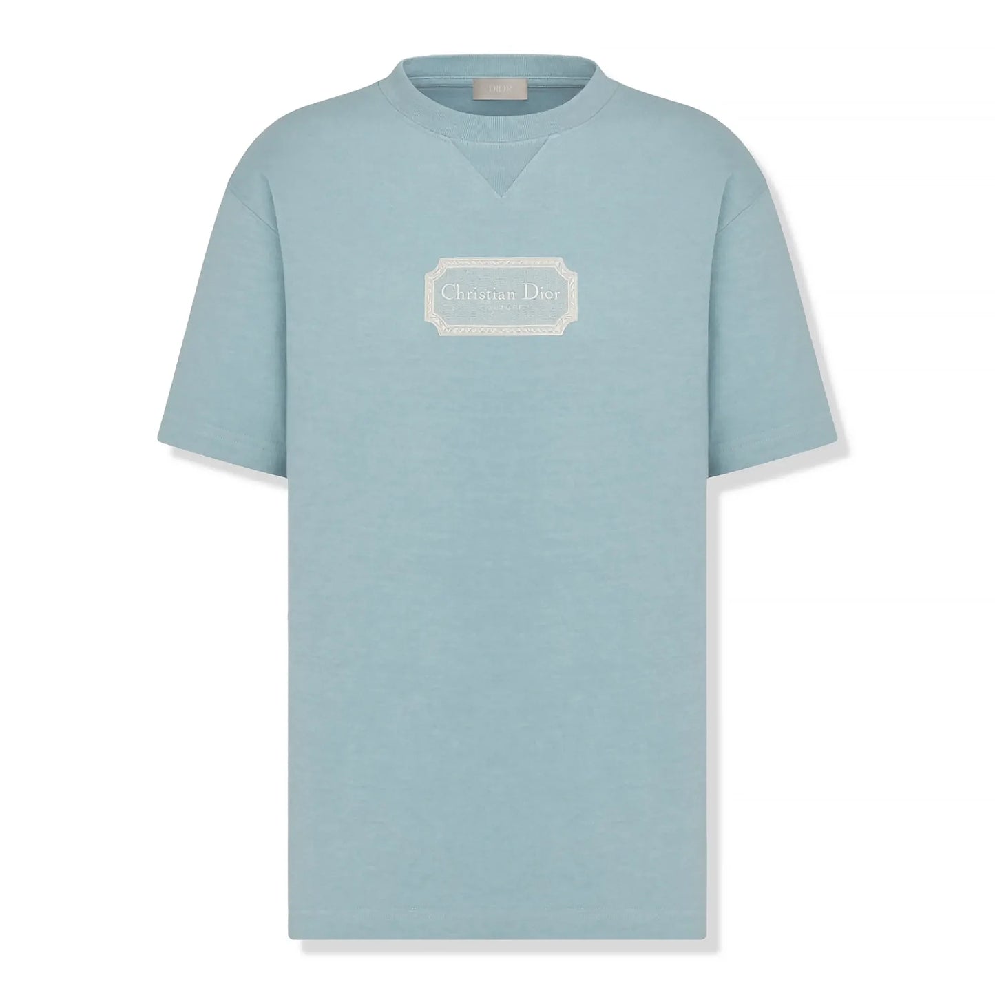 Dior Couture Relaxed Fit Cotton Azure Blue T Shirt