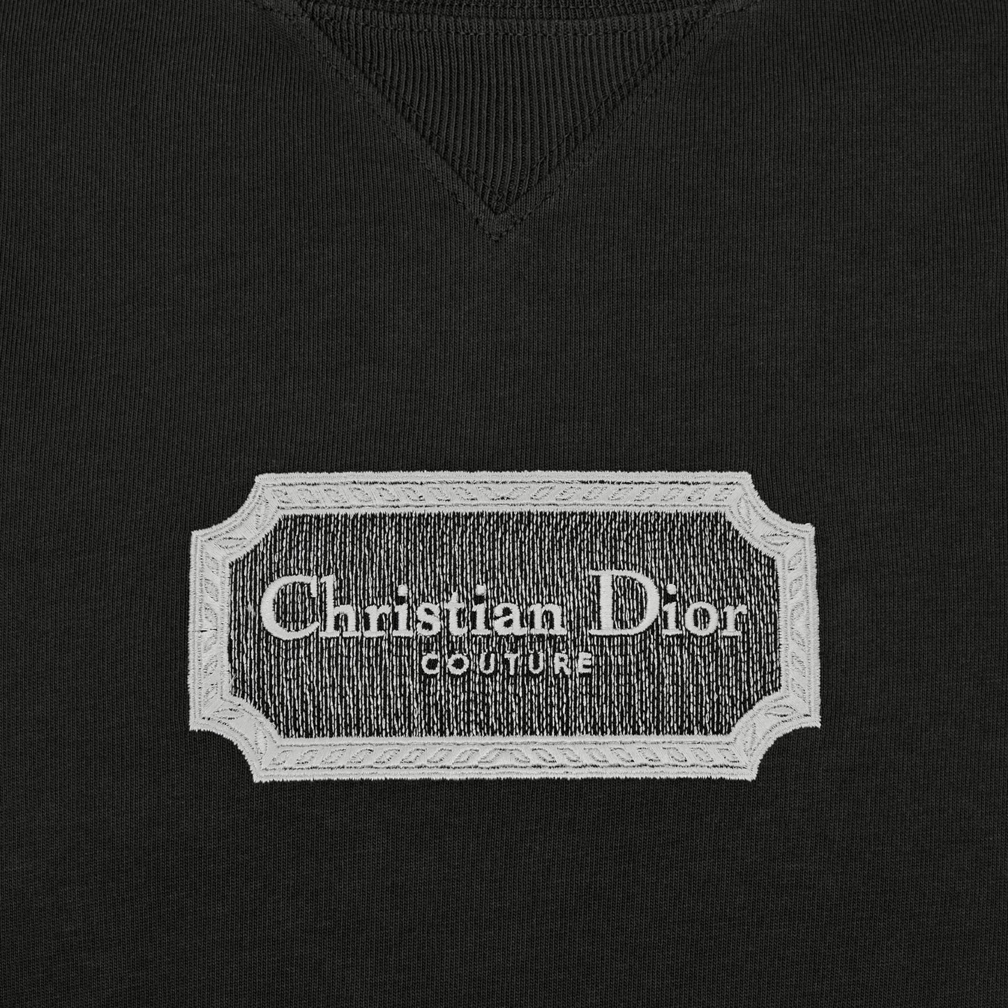 Dior Couture Relaxed Fit Cotton Black T Shirt