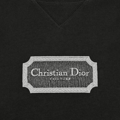 Dior Couture Relaxed Fit Cotton Black T Shirt