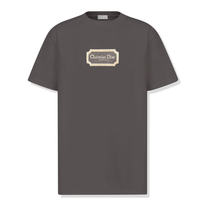 Dior Couture Relaxed Fit Cotton Charcoal T Shirt