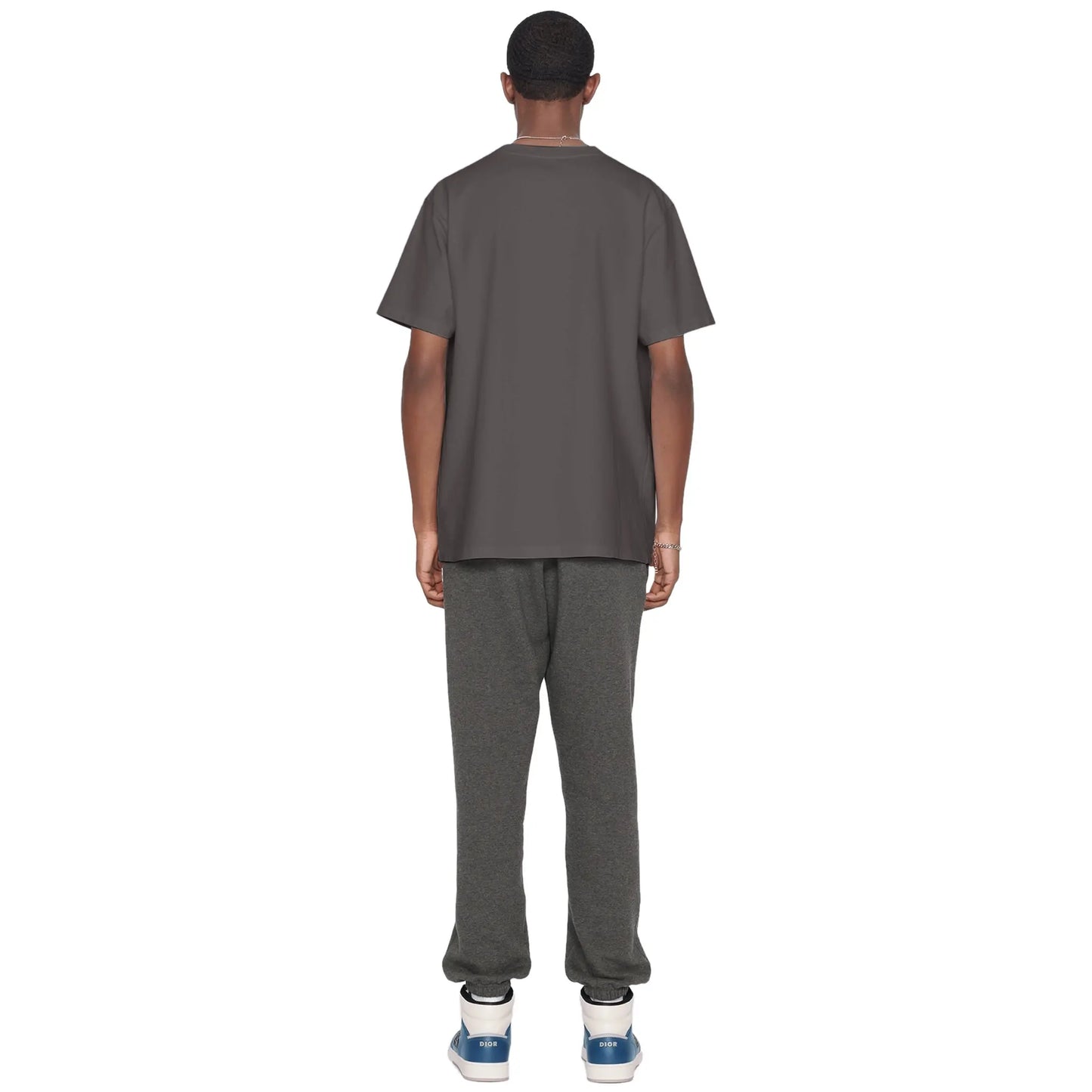 Dior Couture Relaxed Fit Cotton Charcoal T Shirt