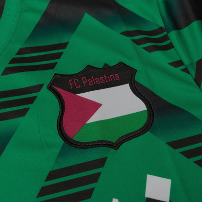 FC Palestina Palestine Retro Green Black Football T Shirt