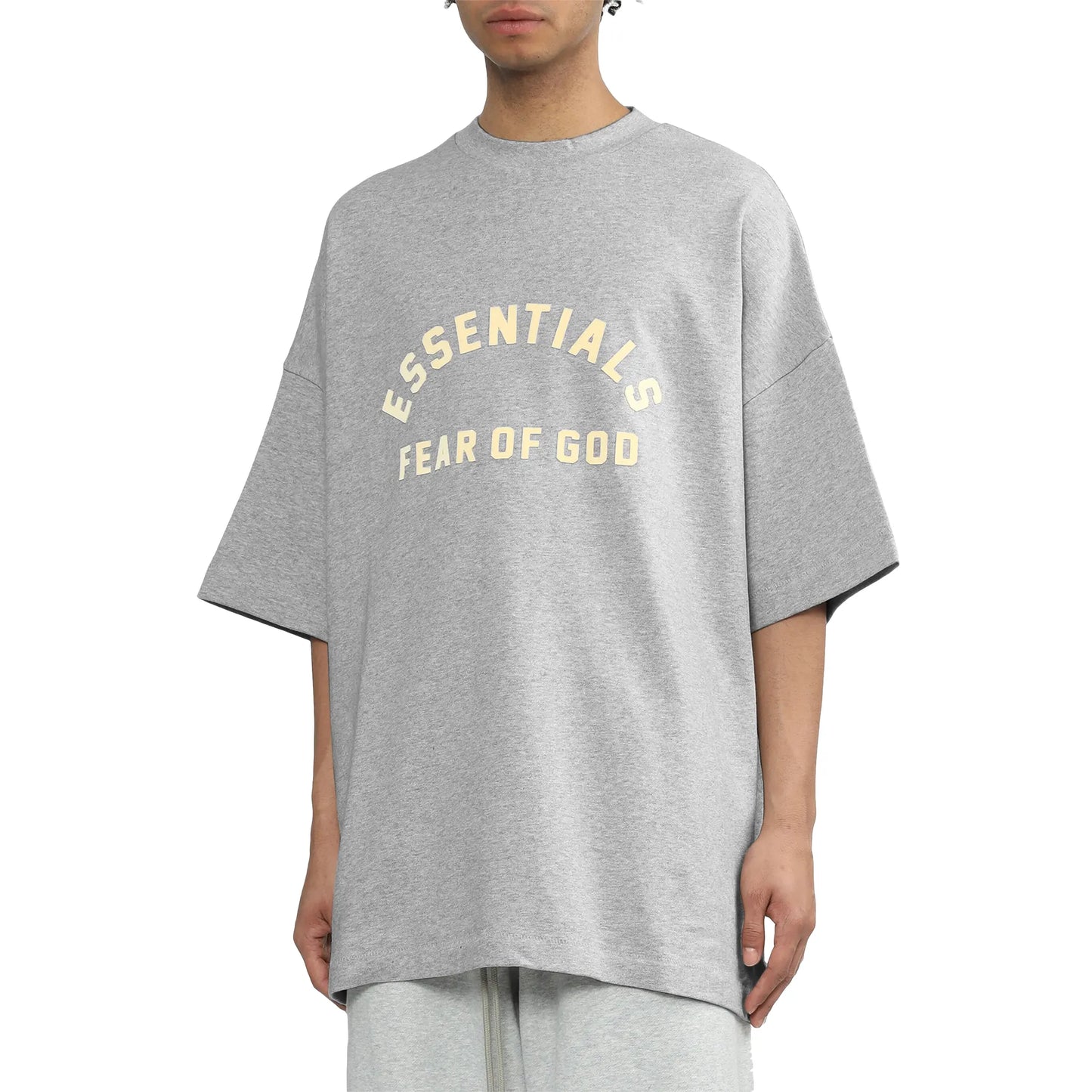 Fear Of God Essentials Heavy Jersey Crewneck Light Heather Grey T Shirt