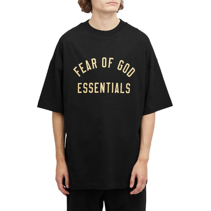 Fear Of God Essentials Jersey Crewneck Black T Shirt (FW24)