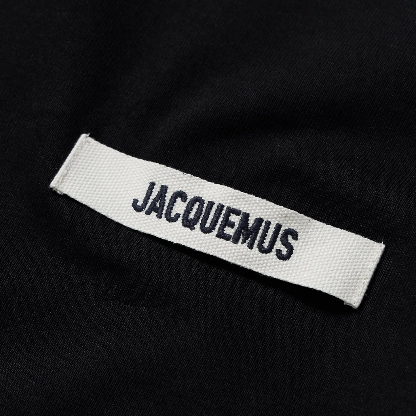 Jacquemus Grosgrain Brand Logo Tab Black T Shirt