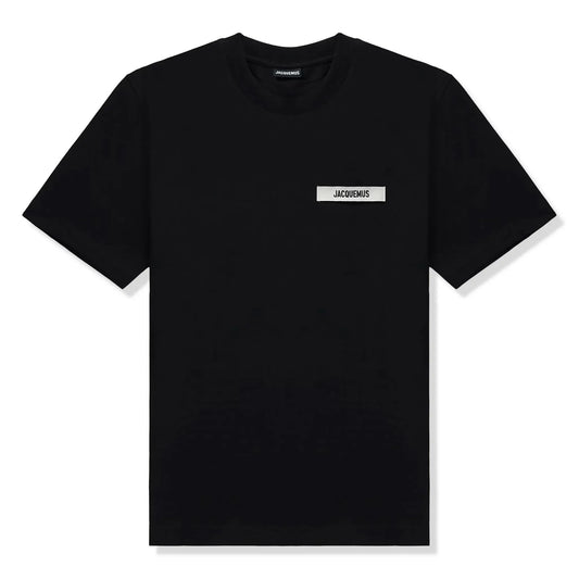 Jacquemus Grosgrain Brand Logo Tab Black T Shirt