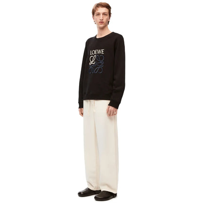 Loewe Anagram Cotton Black Sweatshirt