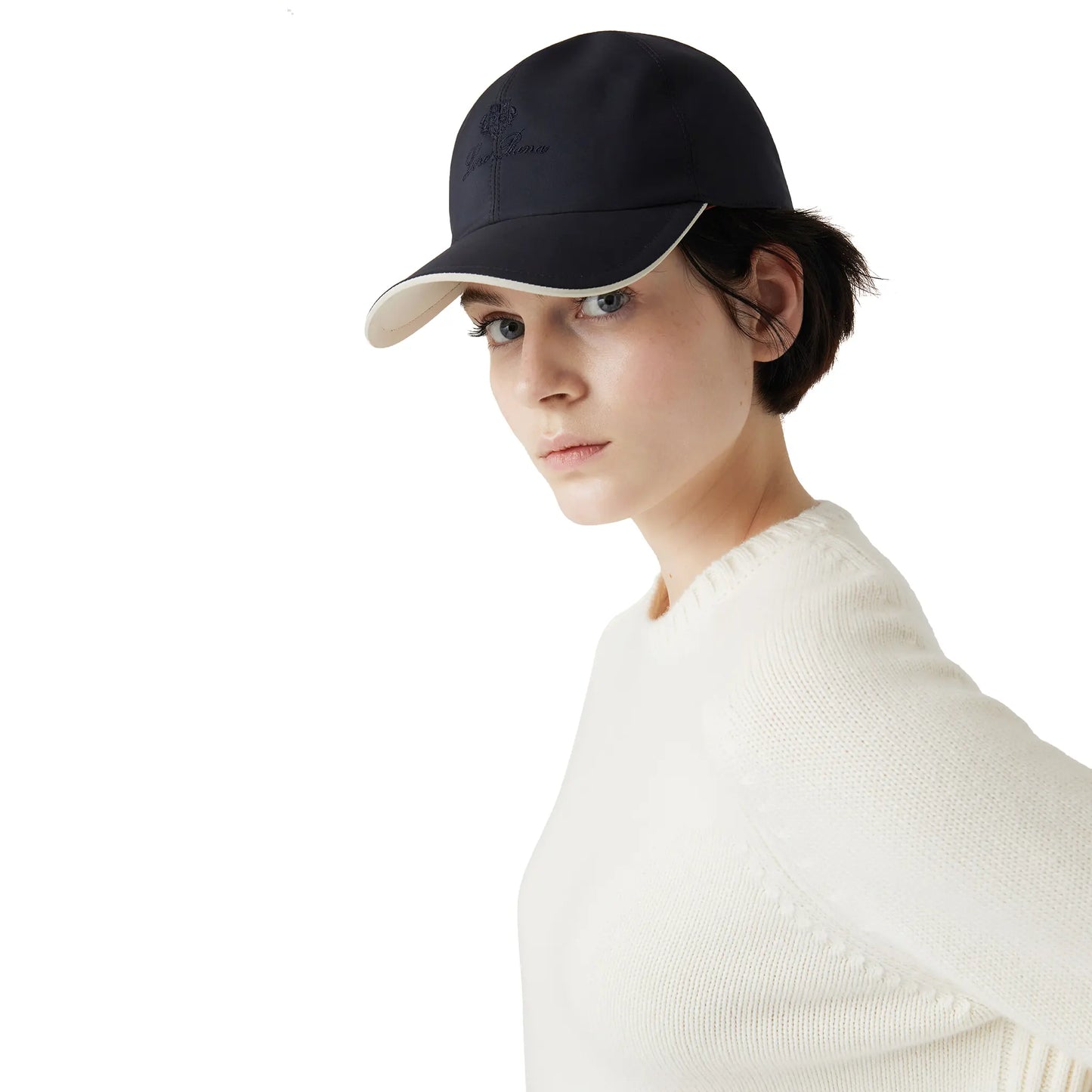 Loro Piana Microfibre Storm System Onyx Ivory Baseball Cap