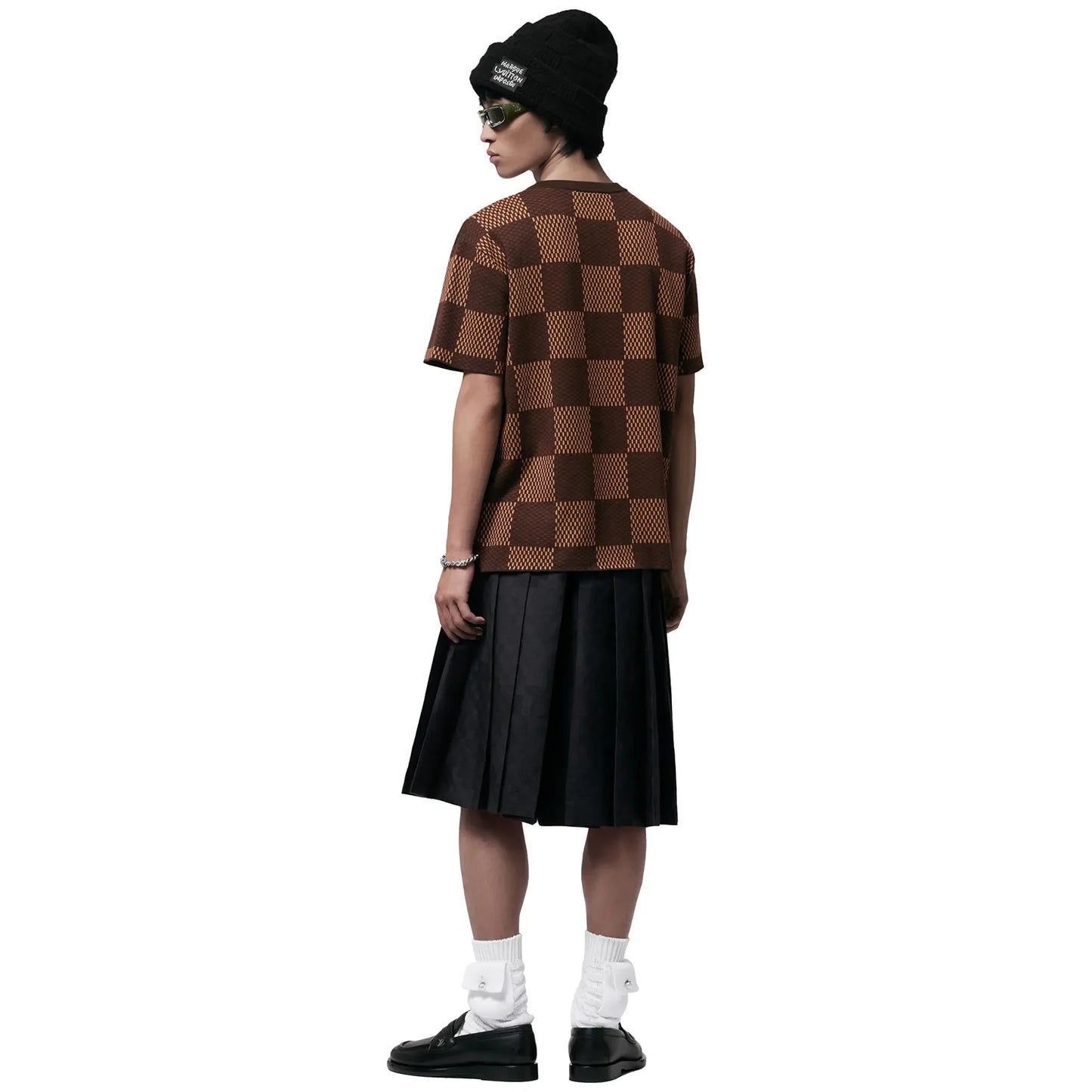 Louis Vuitton Damier LV Crystal Patch Brown T Shirt