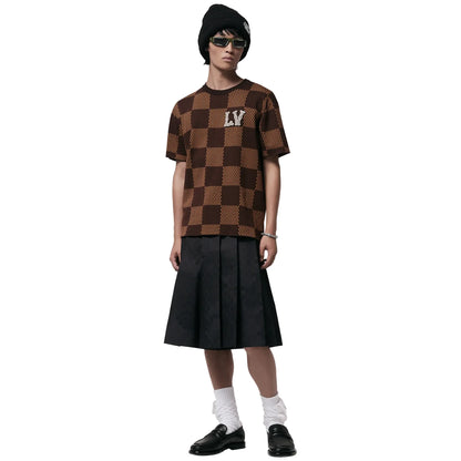 Louis Vuitton Damier LV Crystal Patch Brown T Shirt