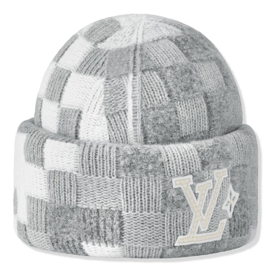 Louis Vuitton Damoflage Pearls Crush Reversible Light Grey Beanie