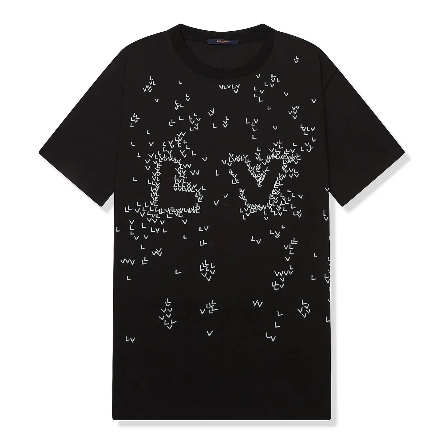 Louis Vuitton LV Spread Embroidery Black T Shirt