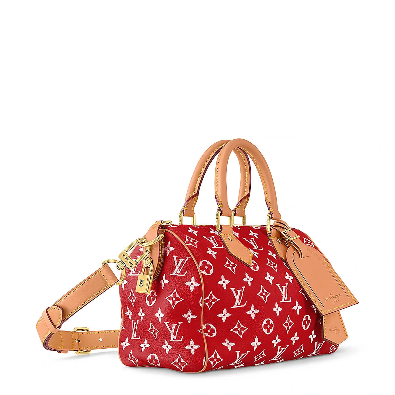 Louis Vuitton Monogram Speedy P9 Red Bandoulière 25