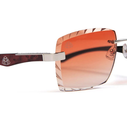 Maybach Eyewear The Artist III P-WBZ-Z25 Custom Brown Fade Diamond Cut Sunglasses