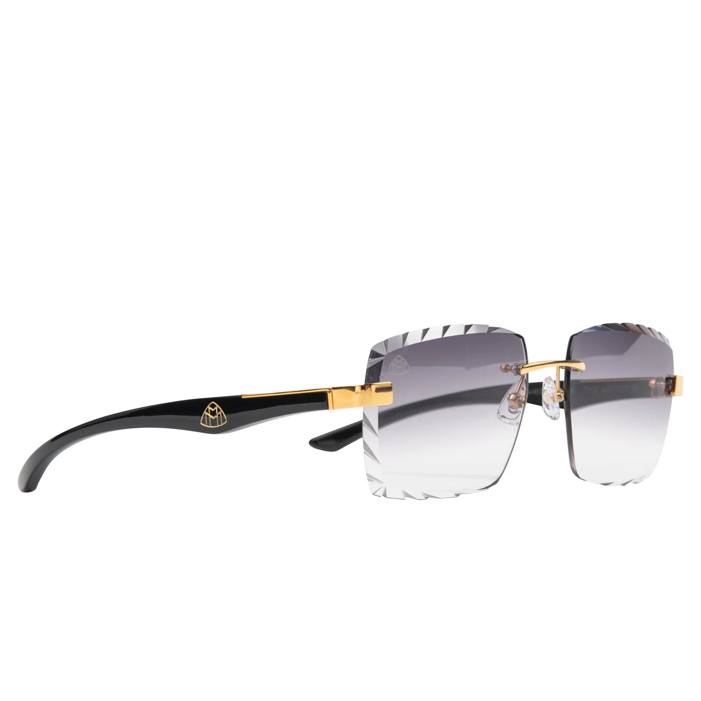 Maybach Eyewear The Artist III P-WCW-Z25 Custom Black Grey Diamond Cut Sunglasses