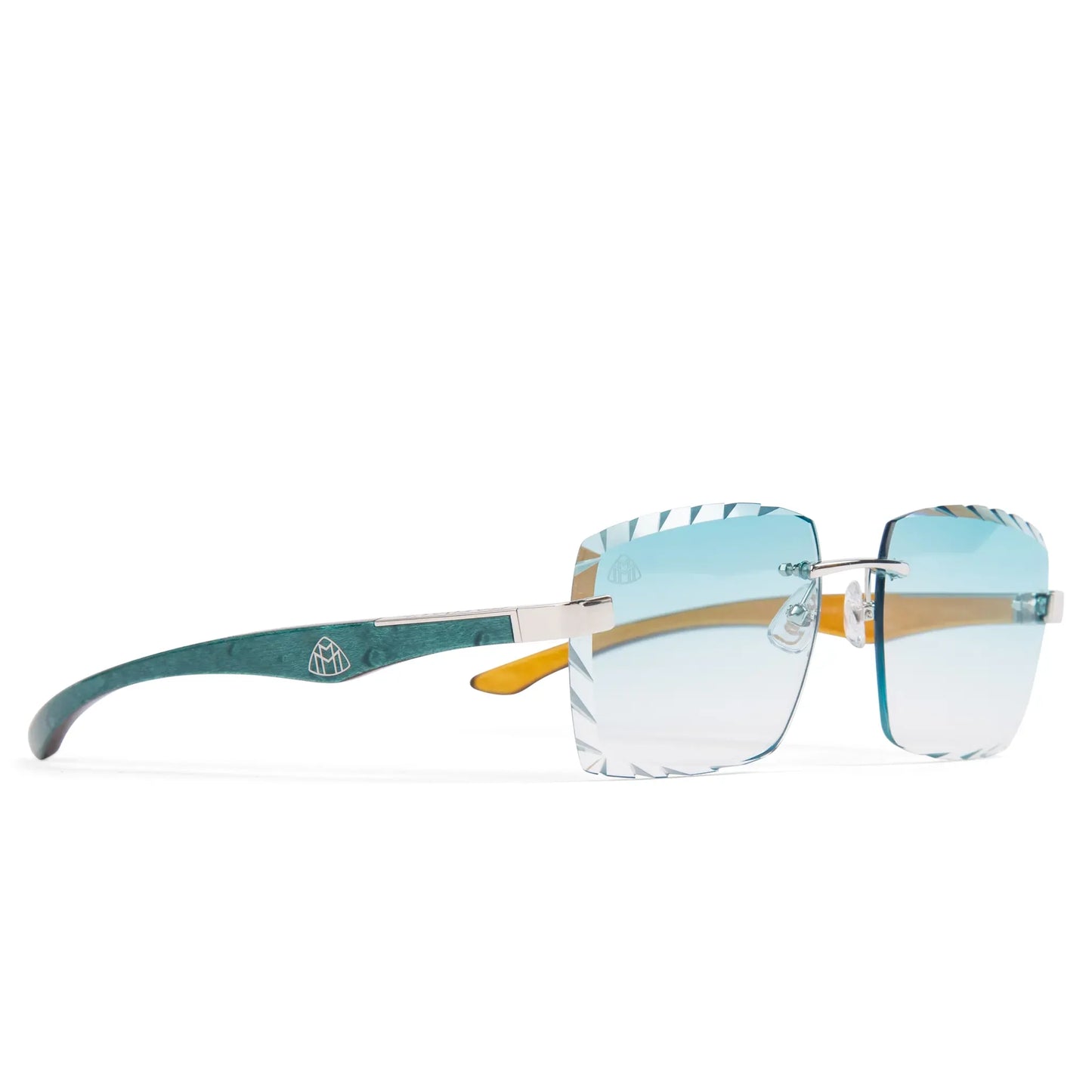 Maybach Eyewear The Artist III P-WCW-Z25 Custom Tiffany Blue Diamond Cut Sunglasses