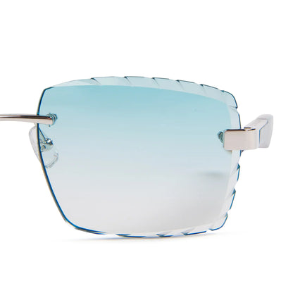 Maybach Eyewear The Artist III P-WCW-Z25 Custom Tiffany Blue Diamond Cut Sunglasses