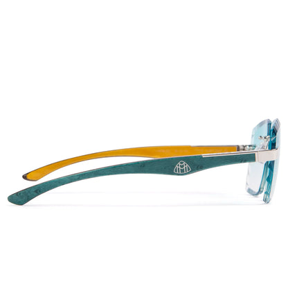 Maybach Eyewear The Artist III P-WCW-Z25 Custom Tiffany Blue Diamond Cut Sunglasses