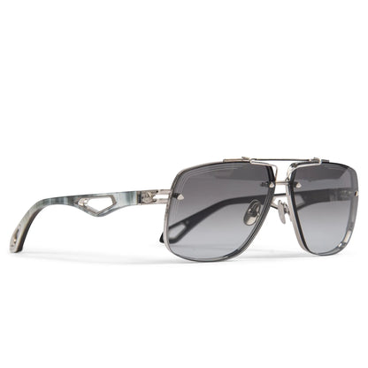 Maybach Eyewear The King II P-HT-Z63 Platinum Grey Gradient Sunglasses