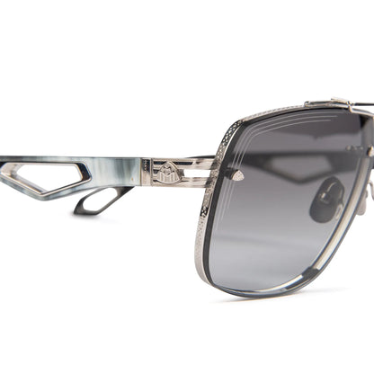 Maybach Eyewear The King II P-HT-Z63 Platinum Grey Gradient Sunglasses