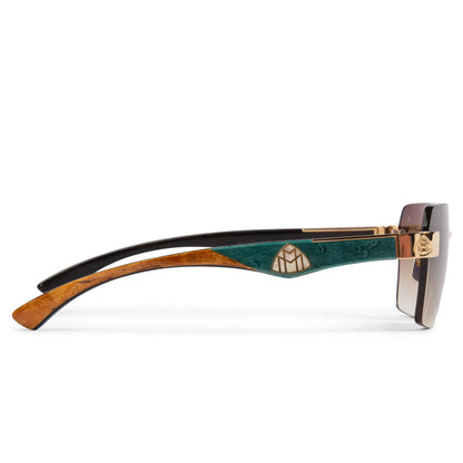 Maybach Eyewear The Magic I MG-WDE-M09 Gold Brown Sunglasses