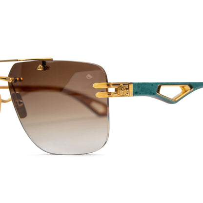 Maybach Eyewear The President I G-WCZ-M09 Gold Light Bronze Gradient Sunglasses