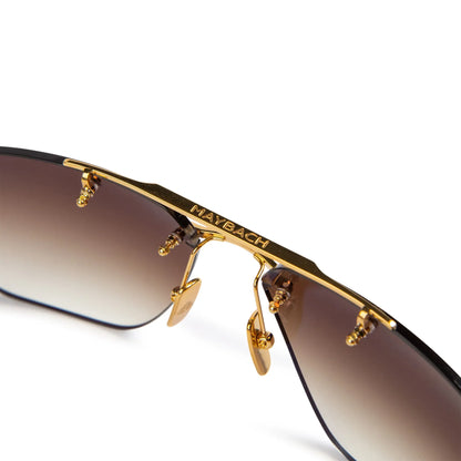 Maybach Eyewear The President I G-WCZ-M09 Gold Light Bronze Gradient Sunglasses