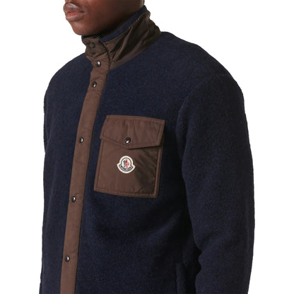 Moncler Aperta Navy Sherpa Jacket