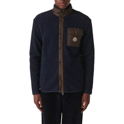 Moncler Aperta Navy Sherpa Jacket