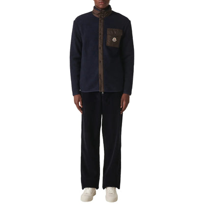 Moncler Aperta Navy Sherpa Jacket