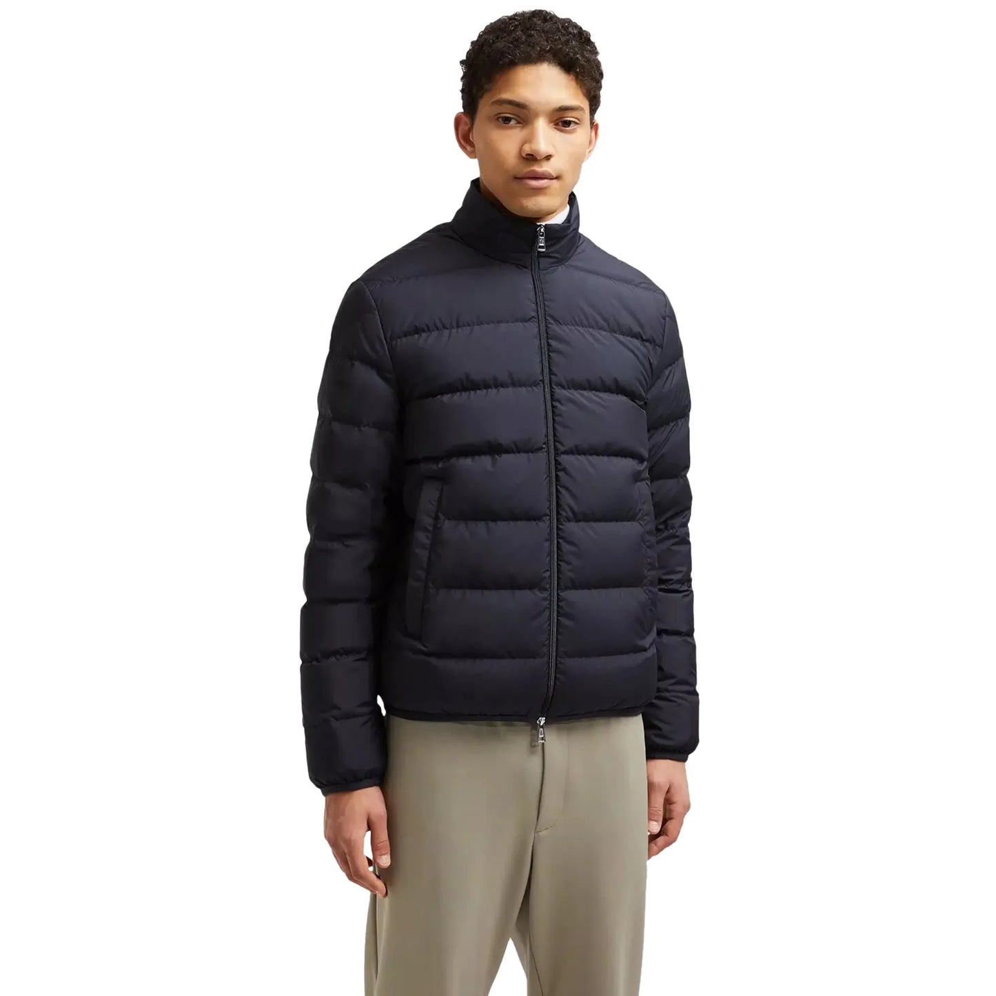 Moncler Baudinet Navy Short Down Jacket