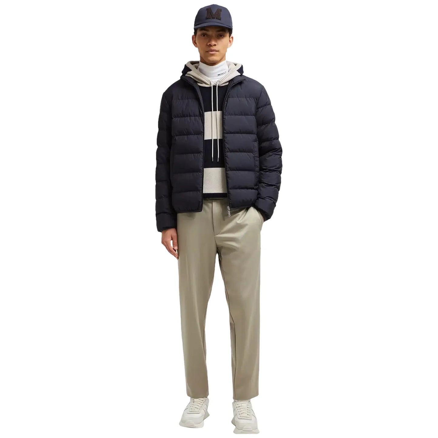 Moncler Baudinet Navy Short Down Jacket